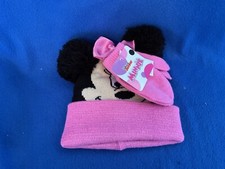 NWT DISNEY JUNIOR MINNIE MOUSE HAT AND MITTENS - TODDLER SIZE