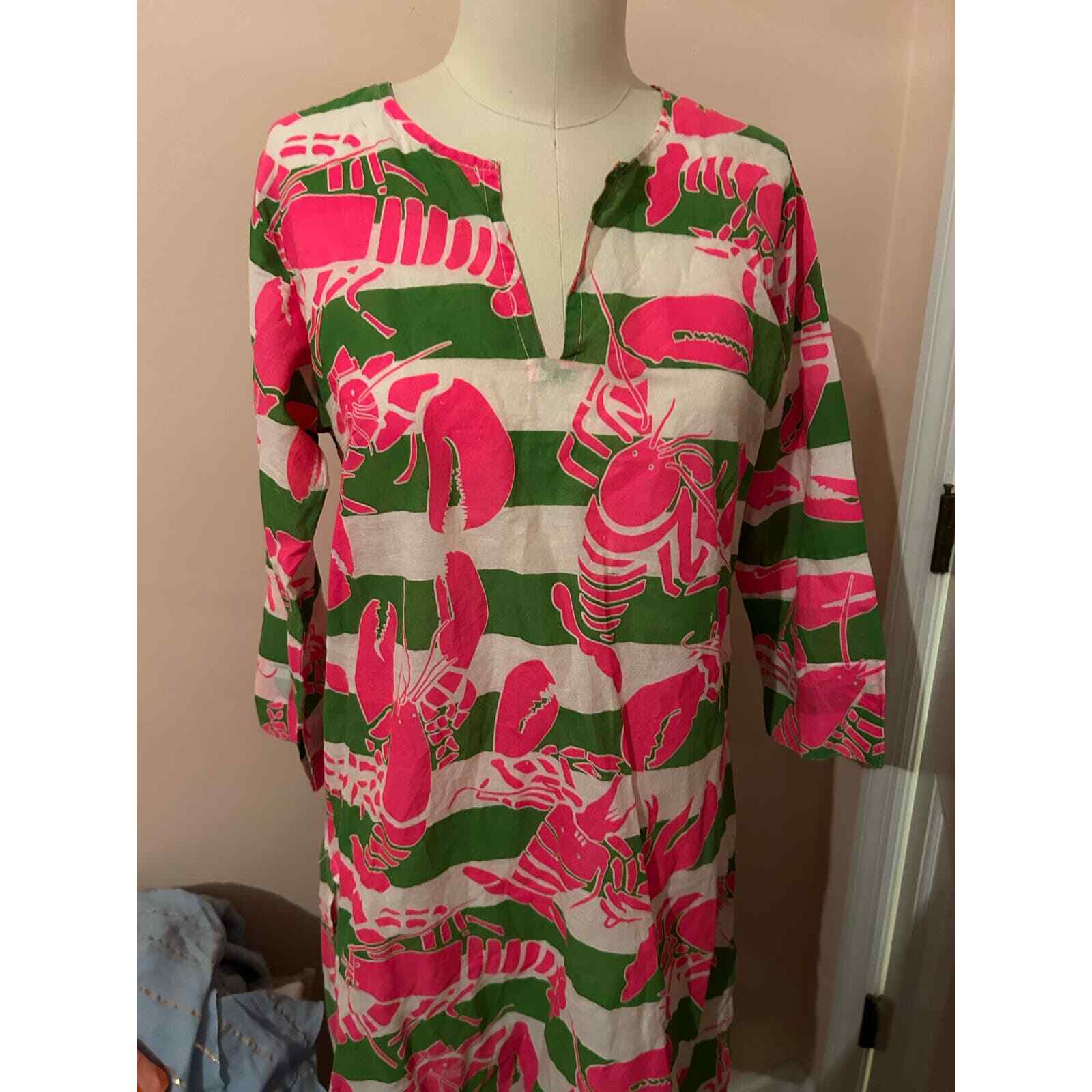 Gretchen Scott pink lobster tunic dress coverup Gem