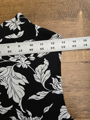 Lulus Dress Women M Black White Floral Lined Sleeveless Zip Summer - Picture 10 of 14