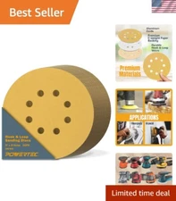 50 Pack 5" 100 Grit Hook and Loop Sanding Discs for Wood & Automotive Projects