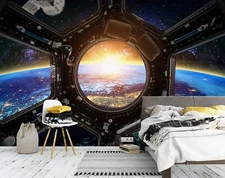 3D Spaceship ZHUA5917 Wallpaper Wall Murals Removable Self-adhesive Ann