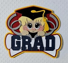 Graduation Girl Title Blonde Hair. Scrapbook, Card making Paper Piecing