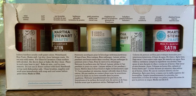Martha Stuart Craft Satin Paint Set 10 2fl Oz Acrylic Craft Paints Indoor Outdo