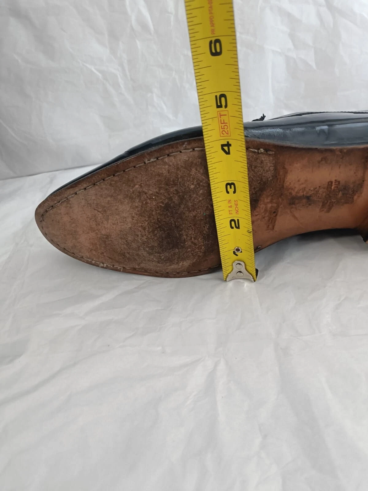 DSQUARED2 Mocassini abiti da smoking in pelle verniciata nera US 11 EU 44 scarpe fatte a mano