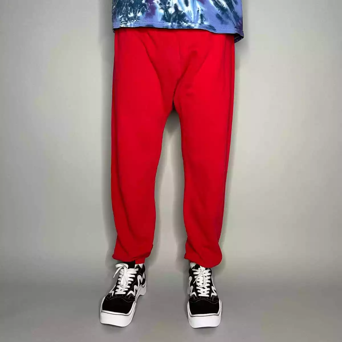 Vintage Crimson Red Joggers Sweatpants XL Hanes Blank Made in USA 80s