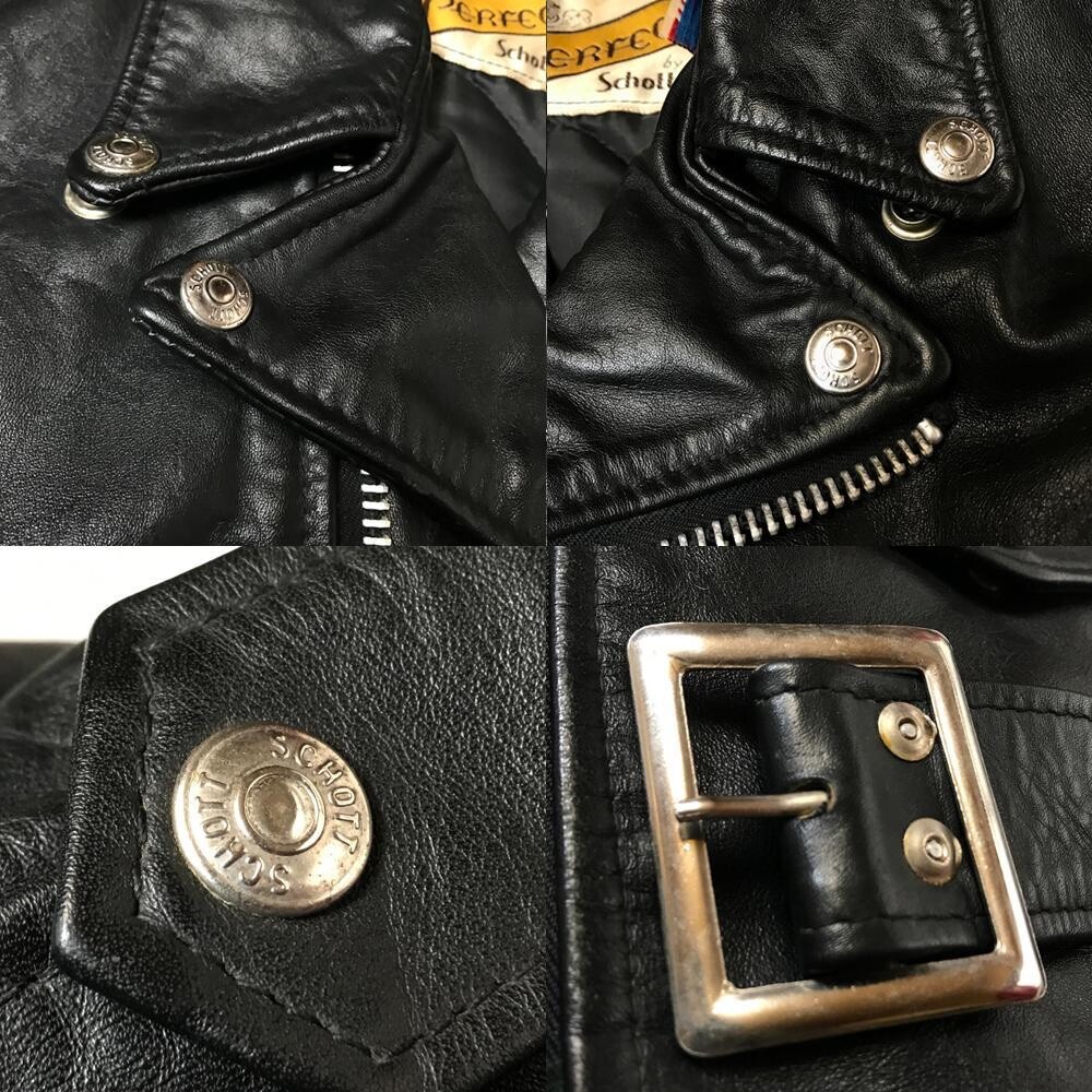 Schott Perfecto Double Leather Riders Jacket Size 38 Made in USA