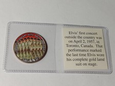 Elvis Presley Colorized Half Dollar Toronto Concert with Gold Lame Suit