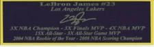 LeBron James Autograph Nameplate Los Angeles Lakers Photo Ball Jersey UPDATED