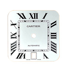 Cartier Santos Original 39.8mm Stainless White w/Black Roman Markers DIAL ONLY!