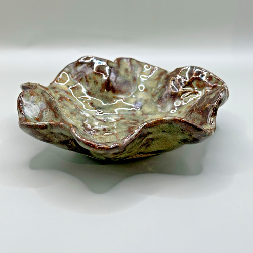 Dirt Roads Art Pottery Trinket Dish Mississippi Studio Bowl Ashtray Hand Made - Picture 3 of 7