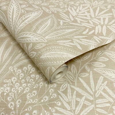 Fine Decor Sahara Blatt Natur M1782 Tapete - Luxuriöse Eleganz