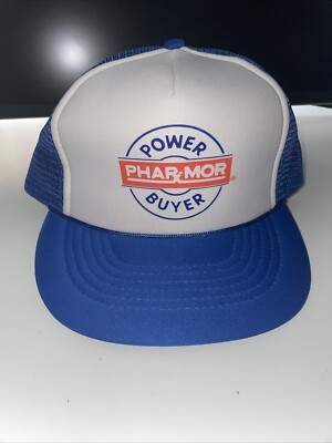 Vintage Pharmor Rx Power Buyer Snapback Trucker Hat Advertisement Mesh Cap 