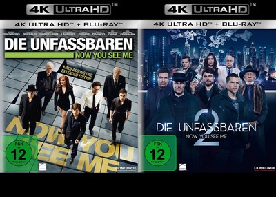 Die Unfassbaren - Now You See Me 1+2 Set - 4K Ultra HD Blu-ray + Blu-ray # NEU