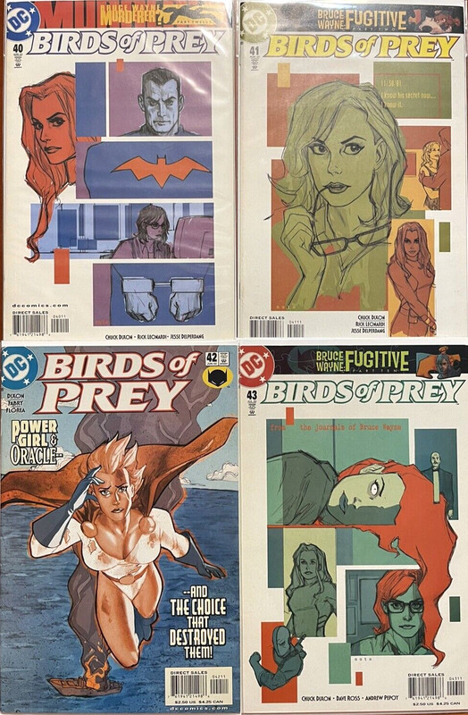 Birds of Prey Comic Book Lot of (4) DC Comics 2002 NM -Nice run Power Girl