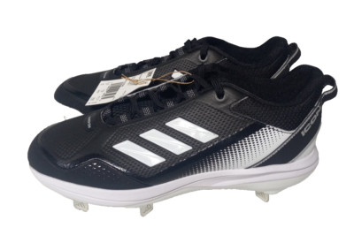 Adidas Icon 7  Baseball Metal Cleats Black White Mens Sz 8