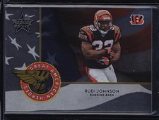 2004 LEAF R&S GREAT AMERICAN HEROES WHITE RUDI JOHNSON #GAH-14 BENGALS /750