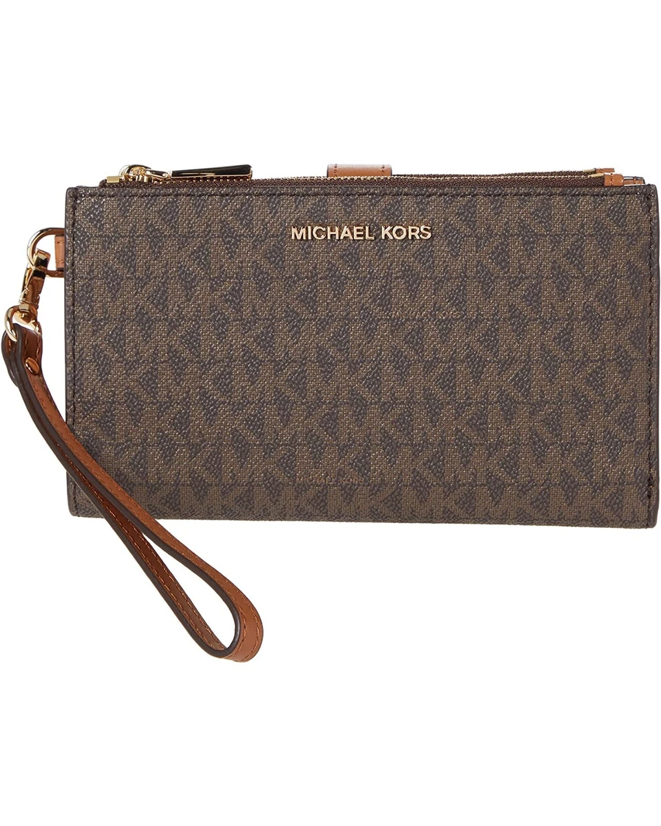Michael Kors Signature Double Zip Phone Wristlet Wallet