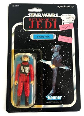 Star Wars Rotj B-Wing Pilot SEALED 77 Back 1983 KENNER