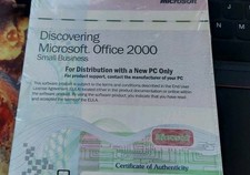 Microsoft Office 2000 Small Business w/ Product Key Manual Open Unused
