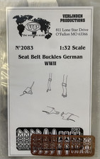 VERLINDEN 2083 BOUCLES DE CEINTURES DE SÉCURITÉ DES AVIONS ALLEMANDS WWII 1/32