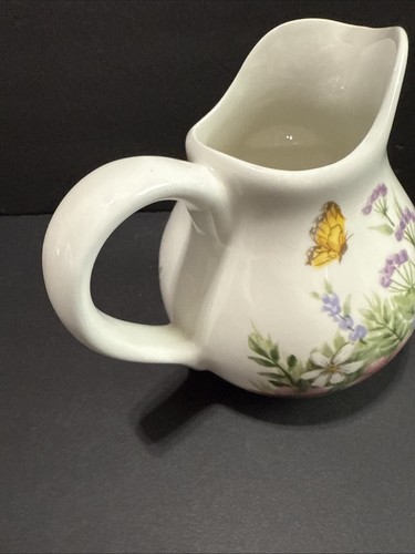 Maxcera CREAMER Jarra colorida MARIPOSA JARDÍN FLORES 5" - Imagen 6 de 13