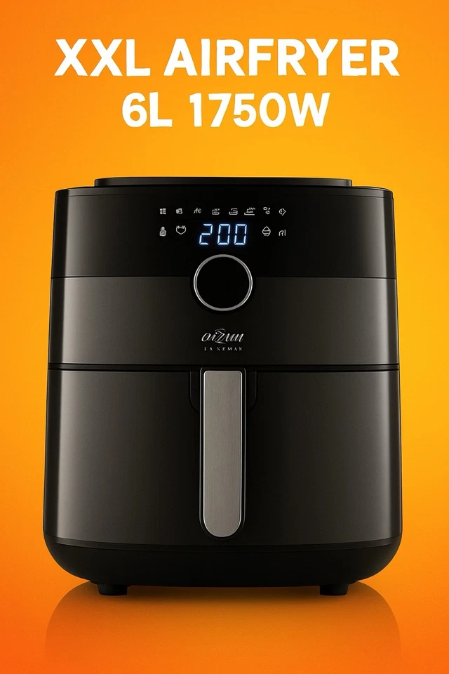 XXL Arzum Heißluftfritteuse 6 Liter – 1750W | Neu & OVP | Airfryer Premium