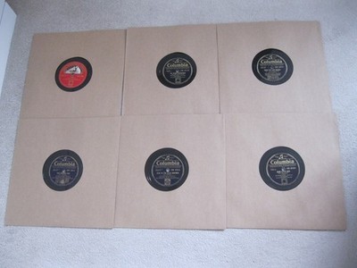 6 x NELSON EDDY 78 RPMS COLUMBIA + HMV DB1911,DB1912,DB2023,DB2070,DB2114,DA1703