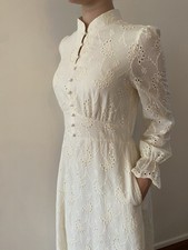 Vintage Broderie Anglaise Wedding Dress Excellent Condition One-of-a-Kind