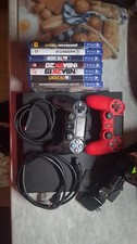 Sony PlayStation 4 PS4 Console Bundle w/ 2 Controllers, Cables 7 Games