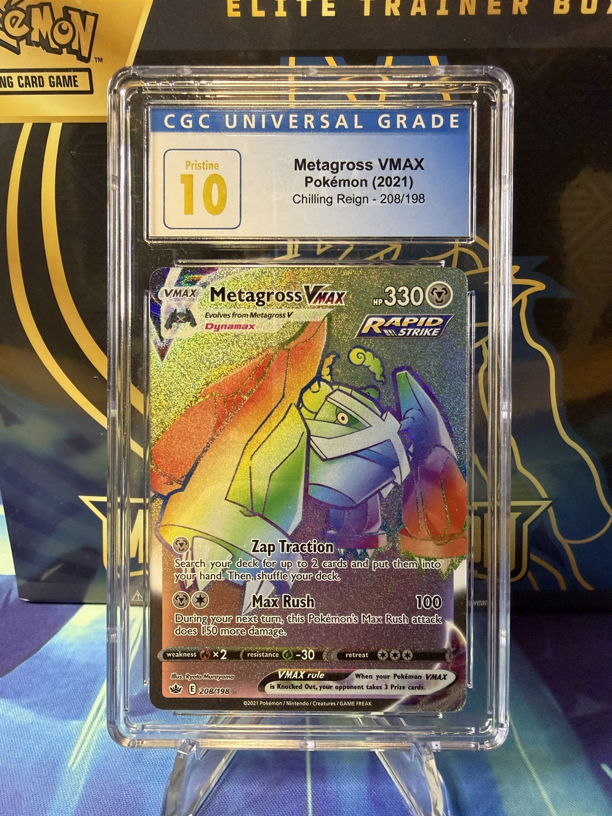 Pokemon - Metagross VMAX - CGC 10 Pristine - Chilling Reign 208/198