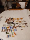 Vintage Marx Lot  Western Cowboy Indians Army Horses Army Men