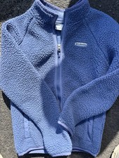Women  s Blue Columbia Fleece Pullover Size Large EUC