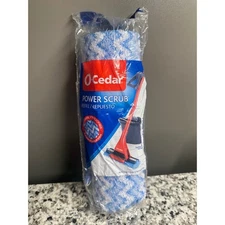 O Cedar Power Scrub Refill Replacement Microfiber Mop Head Blue White. Open
