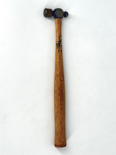 Vintage 1936-1938 Craftsman BT Ball Peen Hammer  Wood Handle USA Machinist Tool