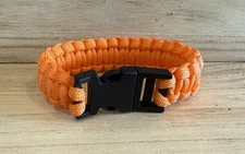 9 in Paracord Orange Bracelet - A0159