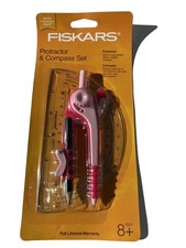 Fiskars Protractor and Compass Set Geometry Drawing Tool New