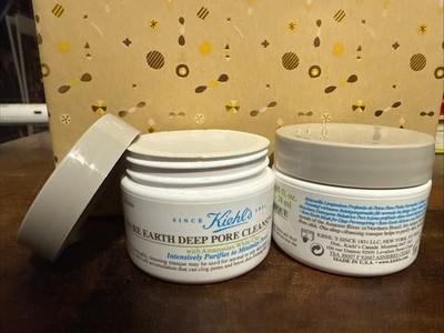2 Kiehl's Rare Earth Deep Pore Cleansing MASQUE - Travel Size 0.95oz/28ml - NEW