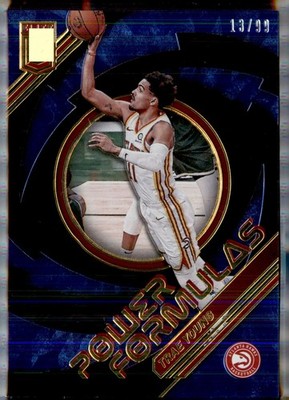 2021-22 Donruss Elite #17 Trae Young Power Formulas Blue #/99