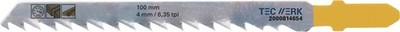 Stichsägeblatt Gesamt-L.100mm Zahnt.4mm S.1,27mm HCS 5 St./Karte TECWERK