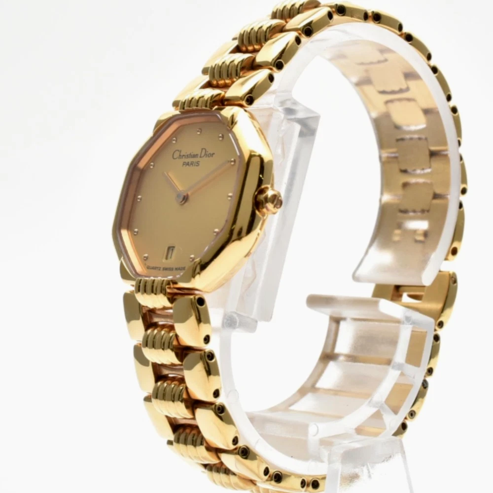 【稼動】 ディオール 腕時計 48.122.2 QZ ゴールドベゼル ローマン Dior Quartz Battery Wristwatches for sale | eBay