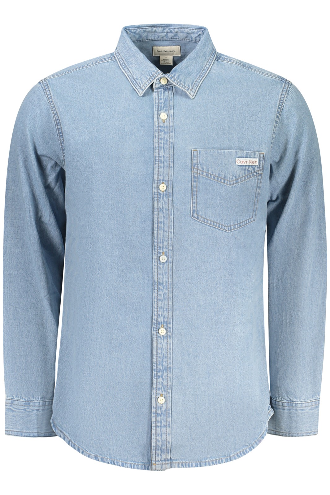 CALVIN KLEIN CAMICIA MANICHE LUNGHE UOMO AZZURRO TAGLIA = S