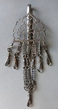 Chatelaine acier clavet pour montre gousset  bijou 18e siècle