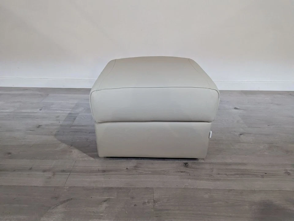 Nicoletti Mesa Ice Leather Storage Ottoman RRP £599