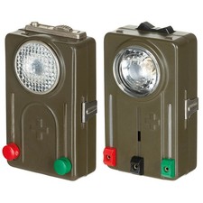 Original Schweizer Armee Taschenlampe Militär Signallampe Handlampe mit Kreuz