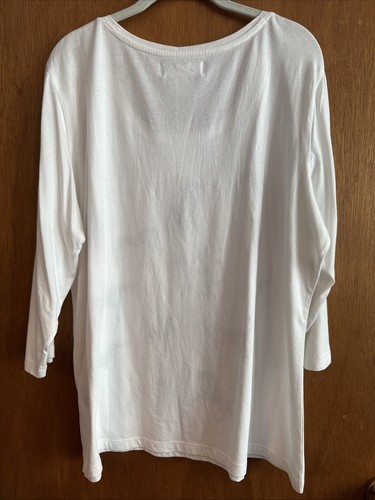 Michael Simon for CHRISTOPHER & BANKS - Beaded Dogs 3/4 Sleeve Knit Top XL - Picture 2 of 9
