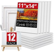 12 Pack Canvases for Painting with 11x14, Painting Canvas for Oil Acrylic Pa...