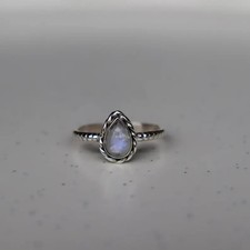 Rainbow Moonstone Ring, Beautiful Ring, 925 Sterling Silver Ring, Boho ,All Size