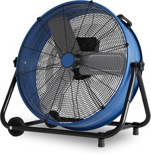 24" High Velocity Tilt Drum Fan 3 Speed 8800CFM Cooling for Industrial Floor Fan