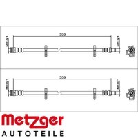 2X Bremsschlauch Metzger 4112051 2 BremsschläUche Rechts Links Vorne FüR Iveco