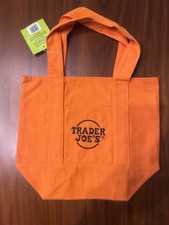 Orange Trader Joe  s Mini Canvas Trick or Treat Tote Bag